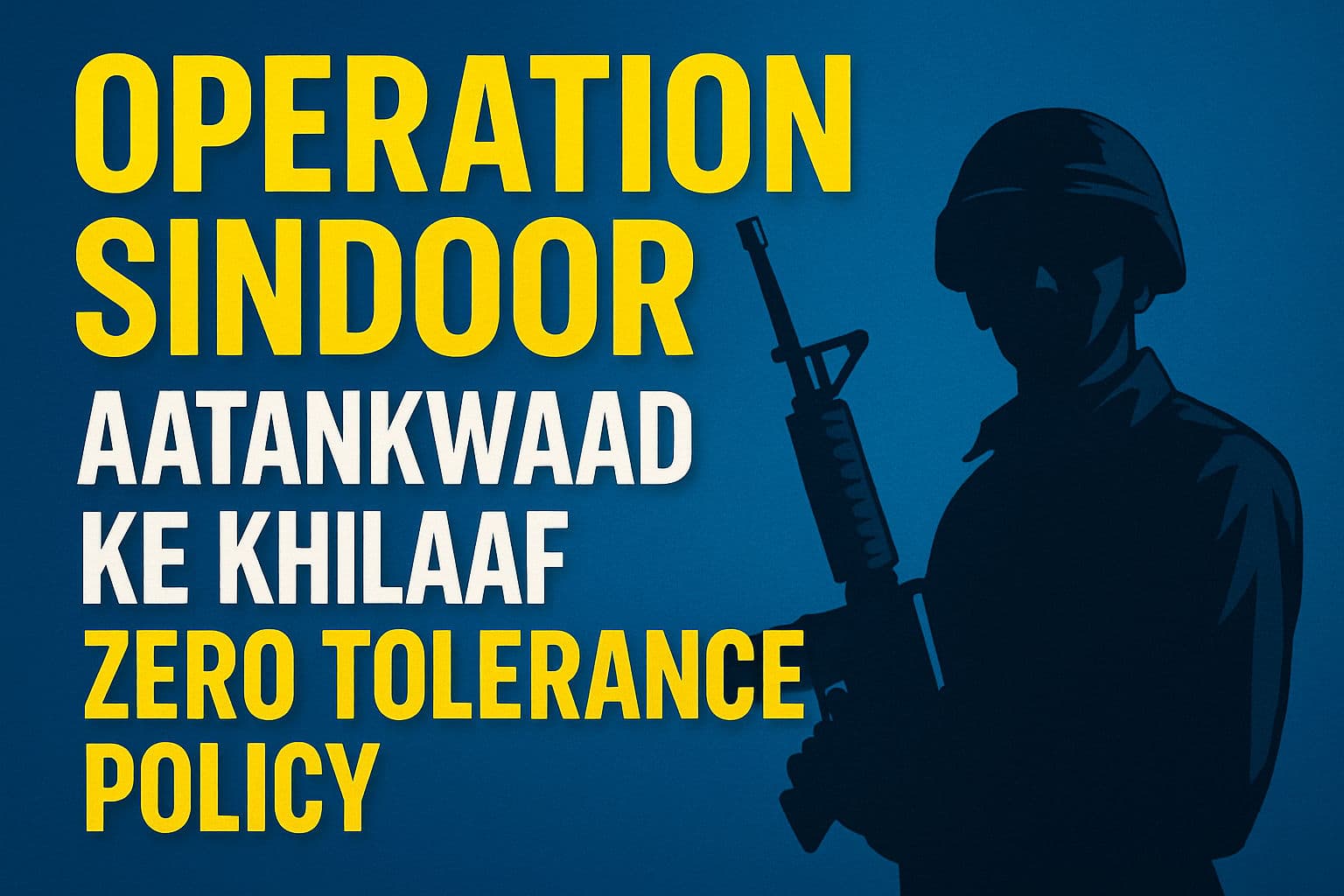 Operation Sindoor : Aaatankwaad ke khilaaf zero tolerance policy