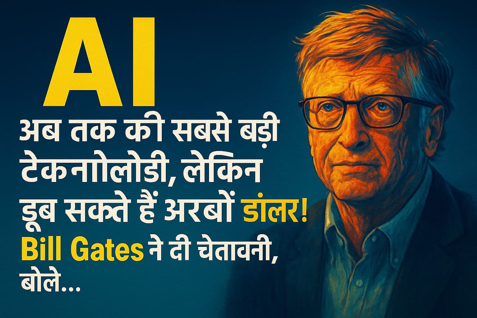 AI अब तक की सबसे बड़ी टेक्नोलॉजी, लेकिन डूब सकते हैं अरबों डॉलर! Bill Gates ने दी चेतावनी, बोले...
