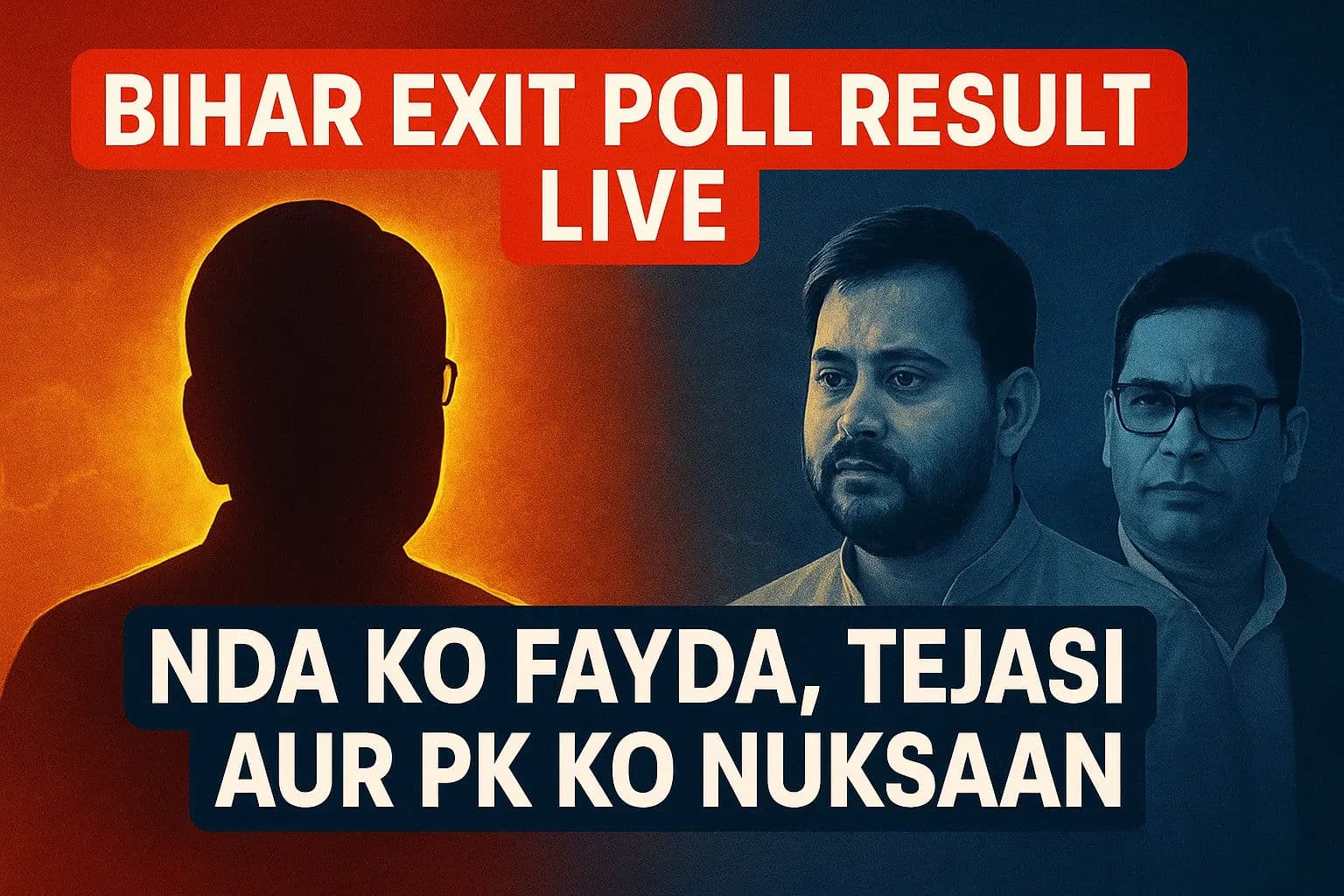 Bihar Exit Poll Result LIVE: बिहार एग्जिट पोल में नीतीश की NDA सरकार, तेजस्वी को नुकसान, पीके बेहाल