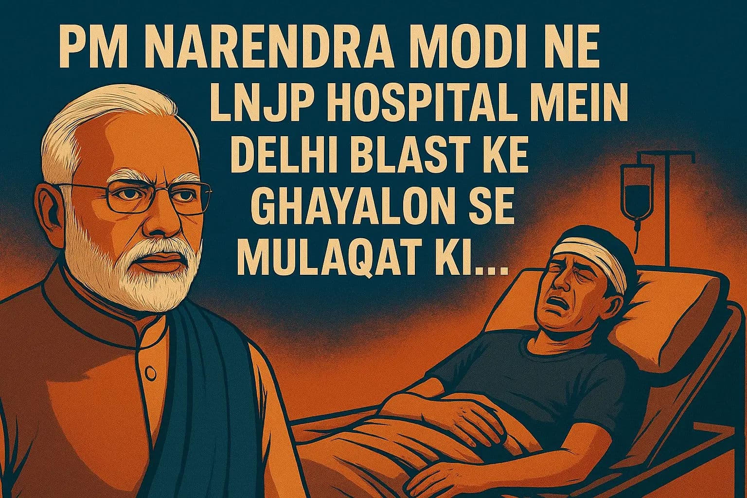 दिल्ली ब्लास्ट के घायलों से LNJP अस्पताल में मिले प्रधानमंत्री नरेंद्र मोदी, पीड़ितों ने बयां किया दर्द