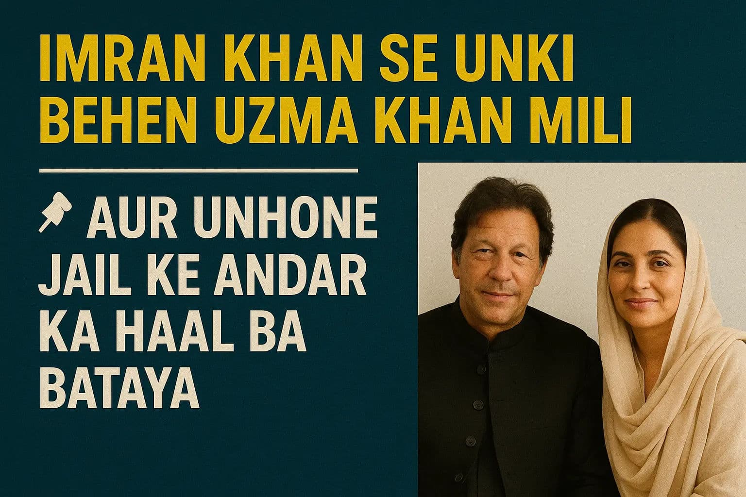 इमरान ख़ान से मिली बहन उज़मा ख़ान, बताया जेल के अंदर का हाल