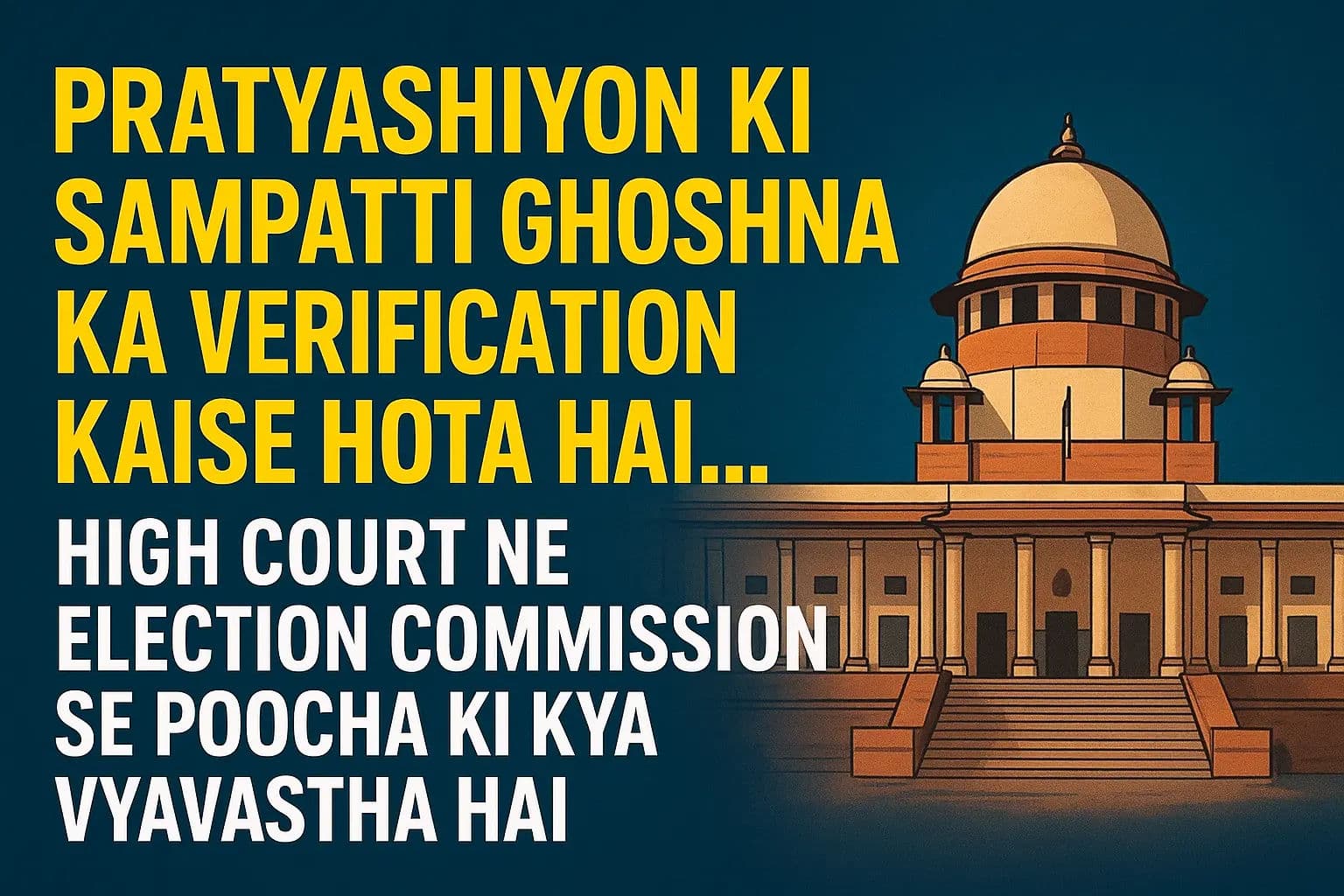 प्रत्याशियों के संपत्ति घोषणा का सत्यापन कैसे करते हैं... हाईकोर्ट ने चुनाव आयोग से पूछा क्या व्यवस्था है