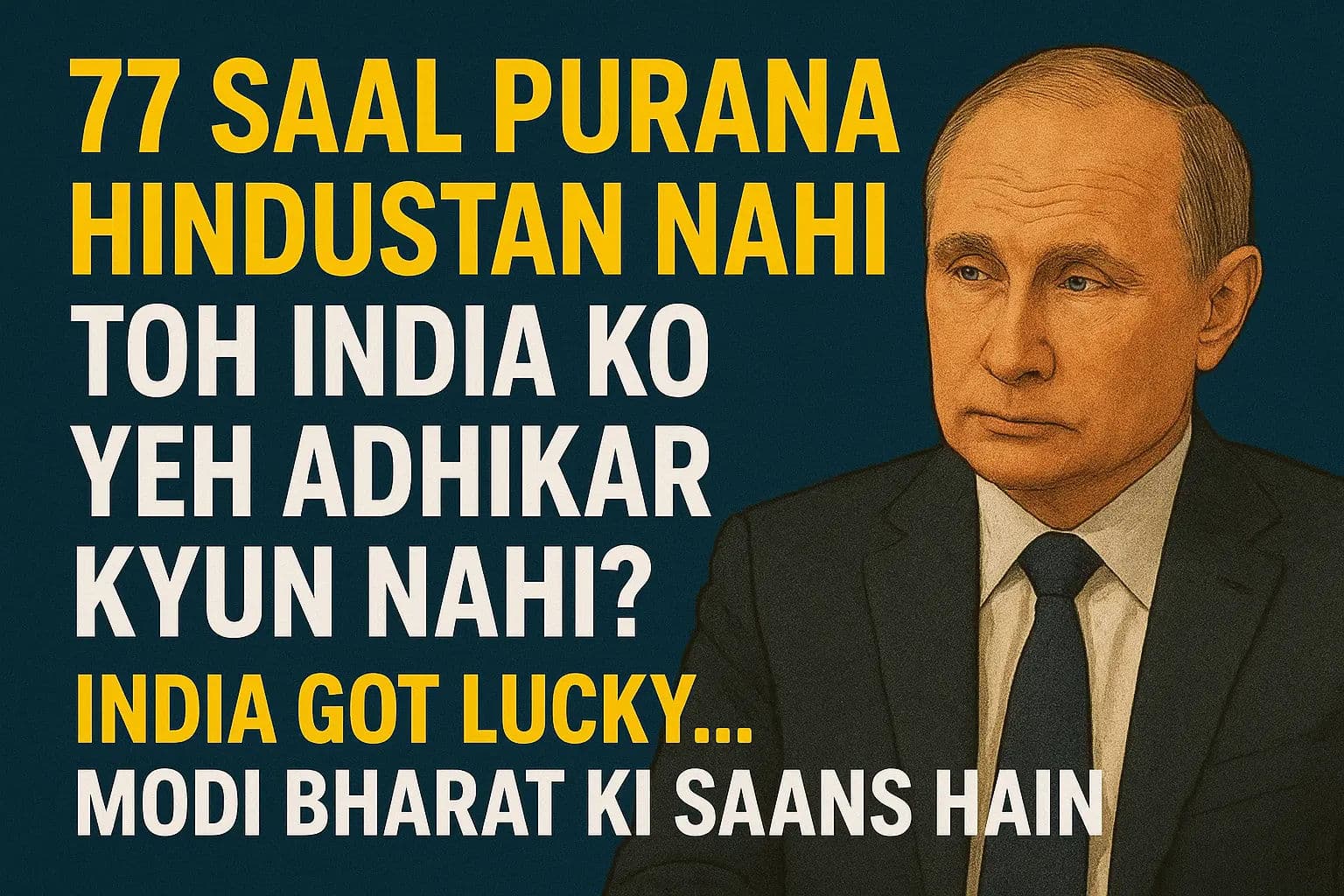 77 साल पुराना हिन्दुस्तान नहीं… पुतिन का दहाड़ता बयान- India got lucky… मोदी भारत की सांस हैं