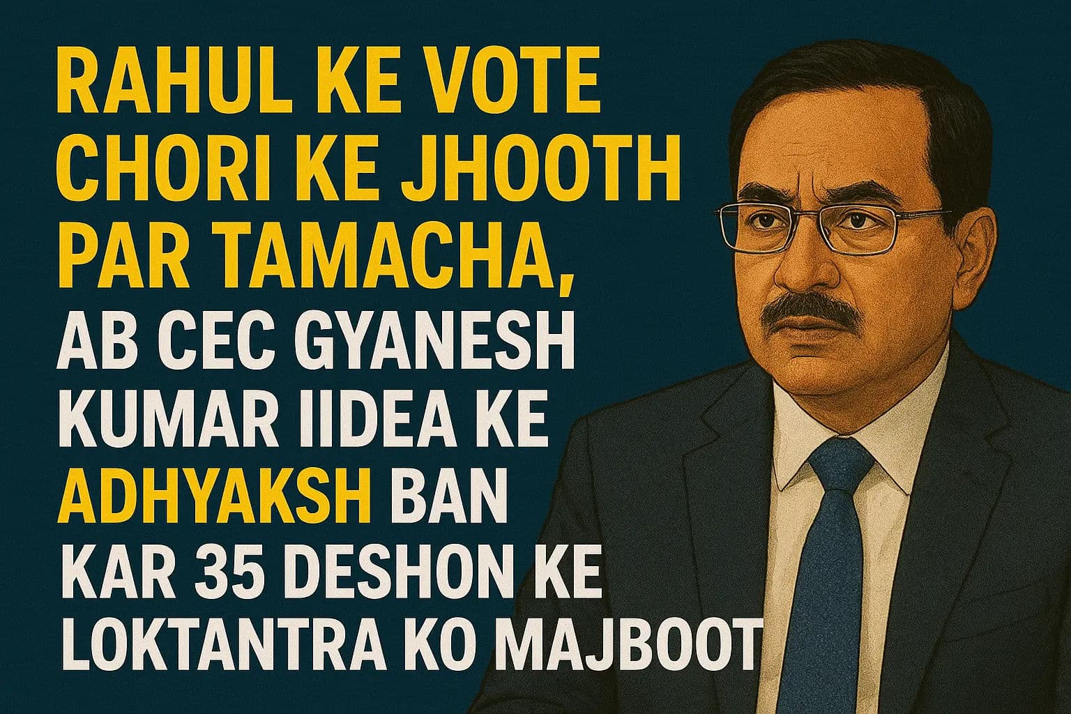 Rahul के वोट चोरी के झूठ पर तमाचा, अब CEC ज्ञानेश कुमार IIDEA के अध्यक्ष बन 35 देशों के लोकतंत्र को मजबूत करेंगे