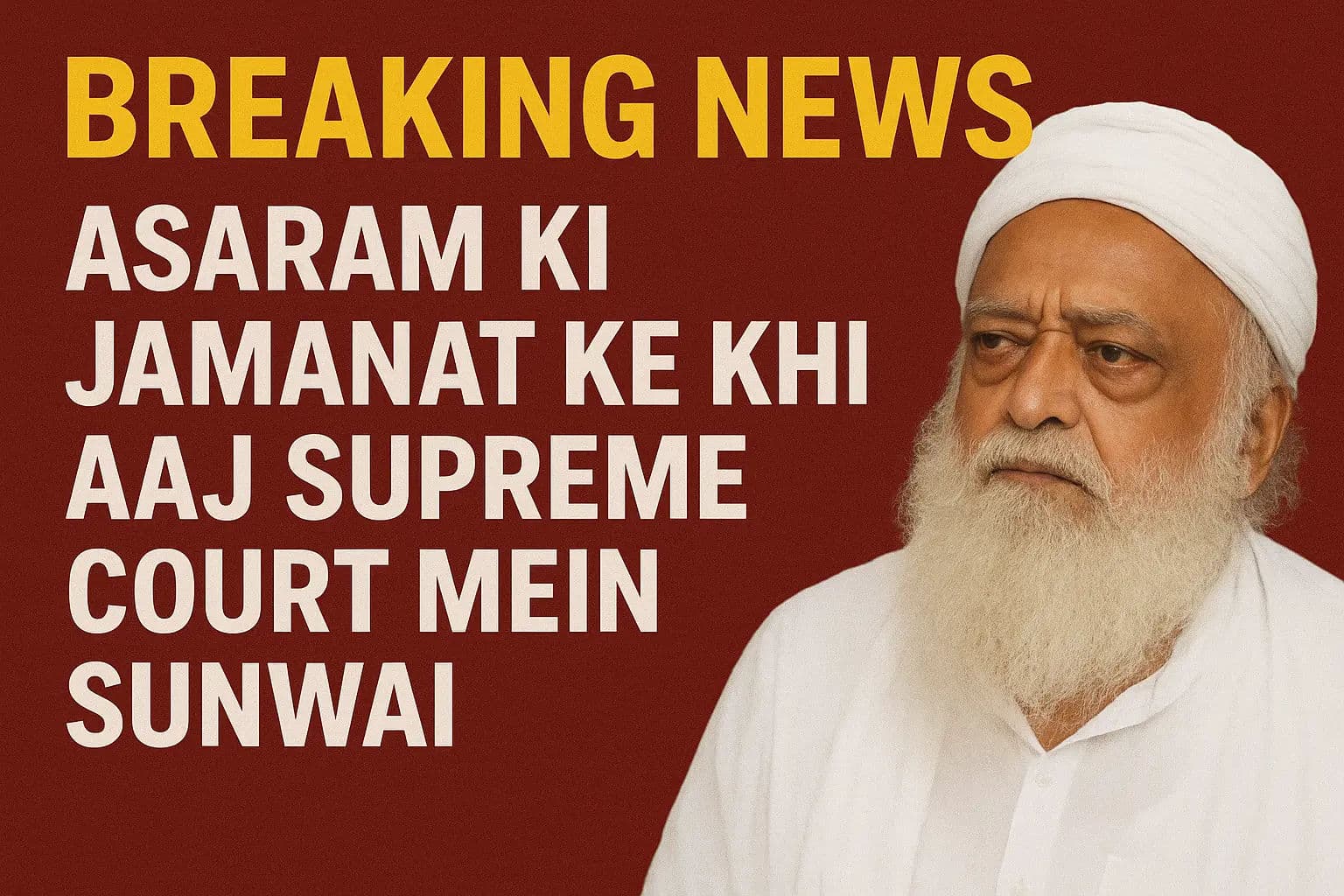 BREAKING NEWS: आसाराम की जमानत के खिलाफ आज सुप्रीम कोर्ट में सुनवाई