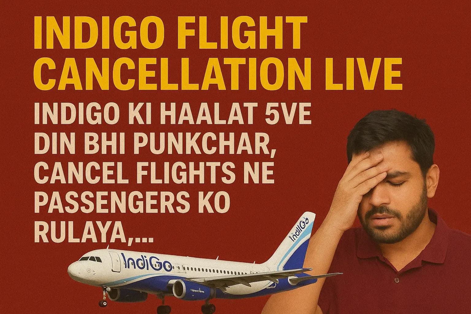 Indigo Flight Cancellation LIVE: इंडिगो की हालत 5वें दिन भी पंक्चर, कैंसल फ्लाइट्स ने पैसेंजर्स को रुलाया, ...