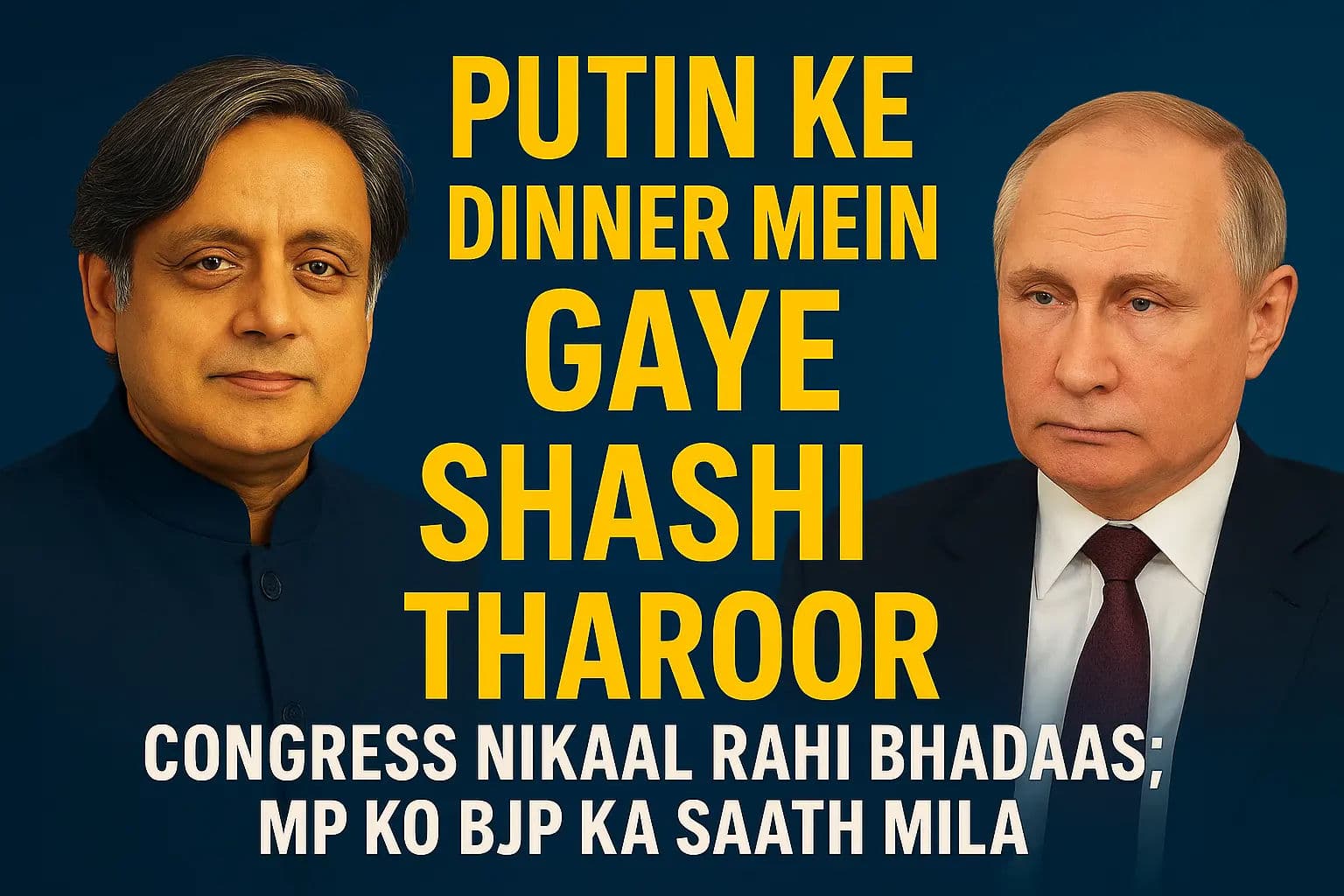 पुतिन के डिनर में गए शशि थरूर, कांग्रेस निकाल रही भड़ास; सांसद को मिला भाजपा का साथ