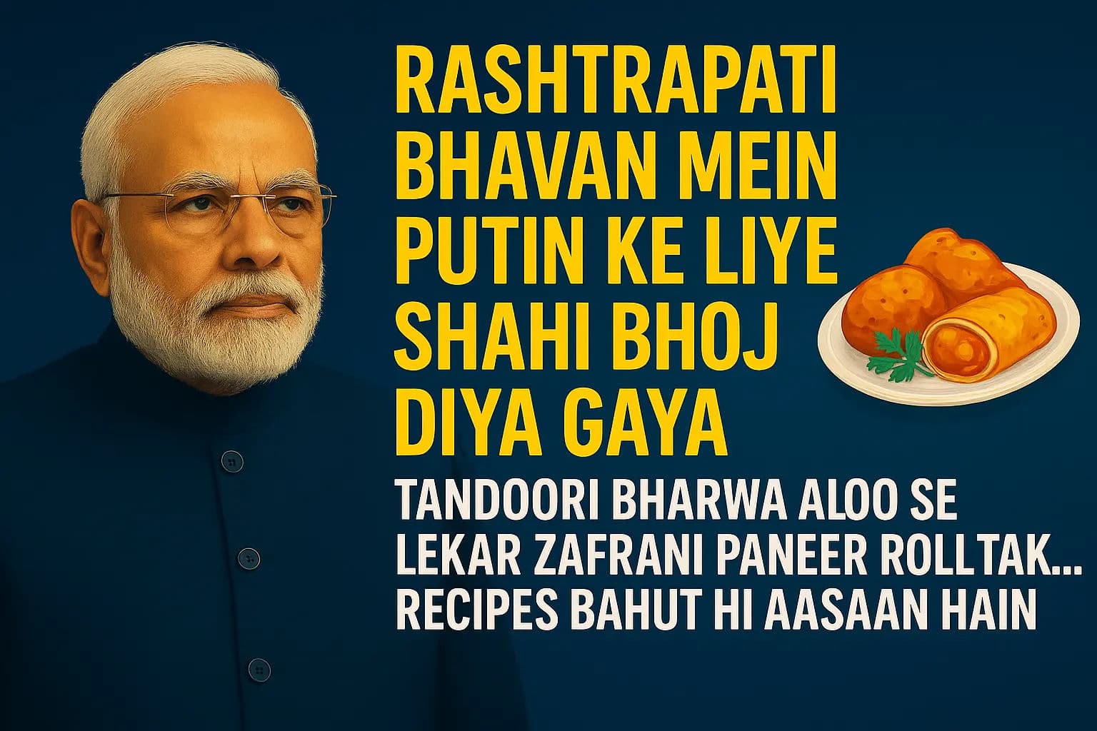 राष्ट्रपति भवन में पुतिन को कराया गया शाही भोज, तंदूरी भरवां आलू से जाफरानी पनीर रोल तक...रेसिपी है बहुत आसान