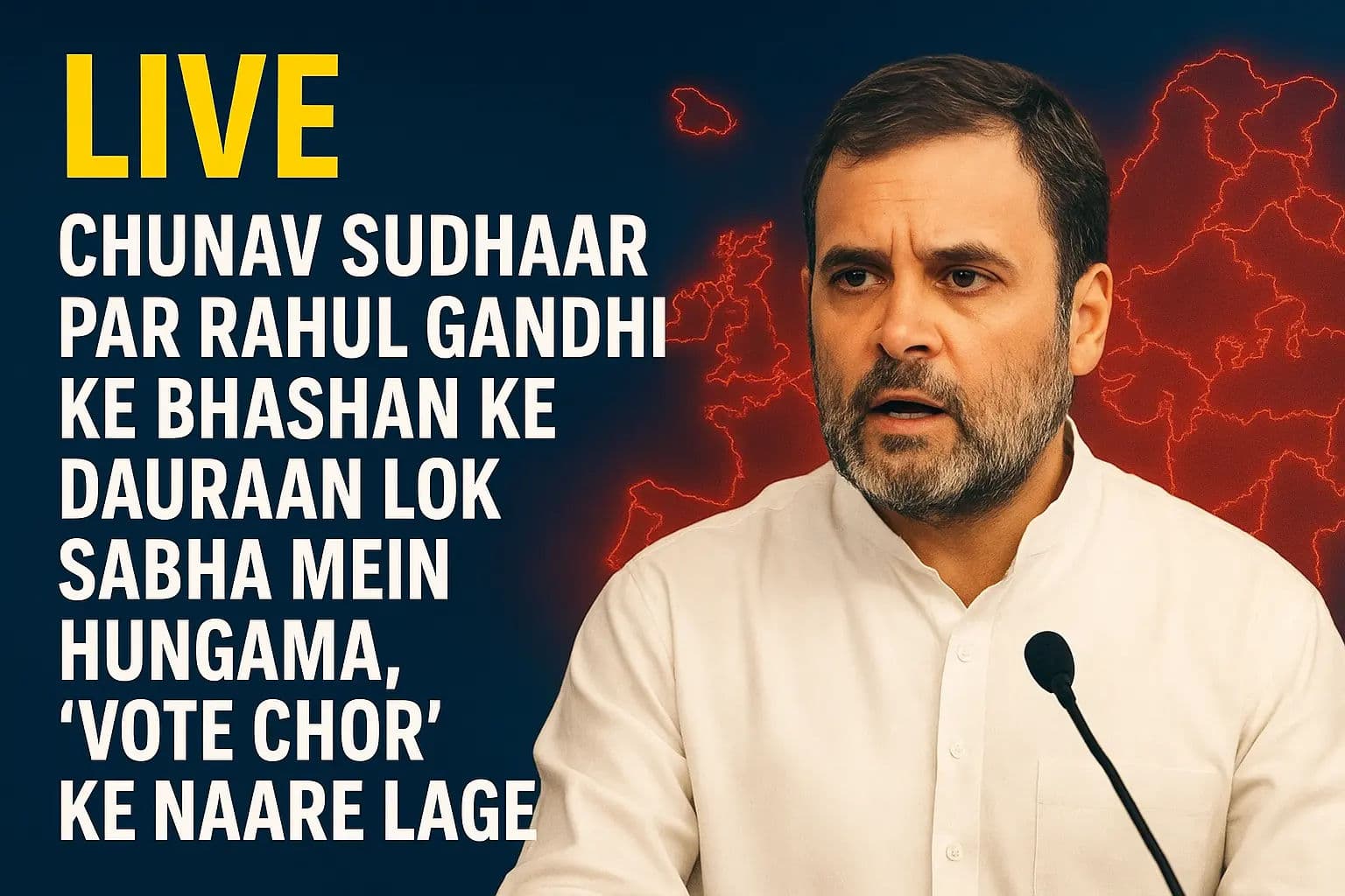 LIVE: चुनाव सुधार पर राहुल गांधी के भाषण के बीच लोकसभा में हंगामा, वोट चोर के नारे लगे