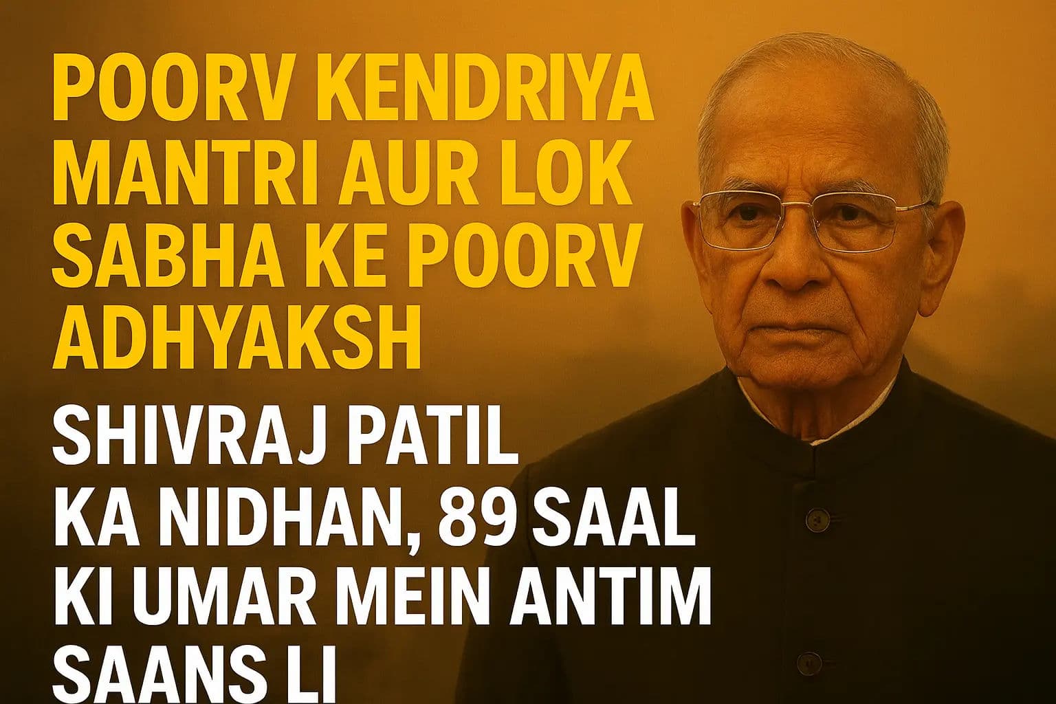 पूर्व केंद्रीय मंत्री और लोकसभा के पूर्व अध्यक्ष शिवराज पाटिल का निधन, 89 वर्ष की आयु में ली अंतिम सांस