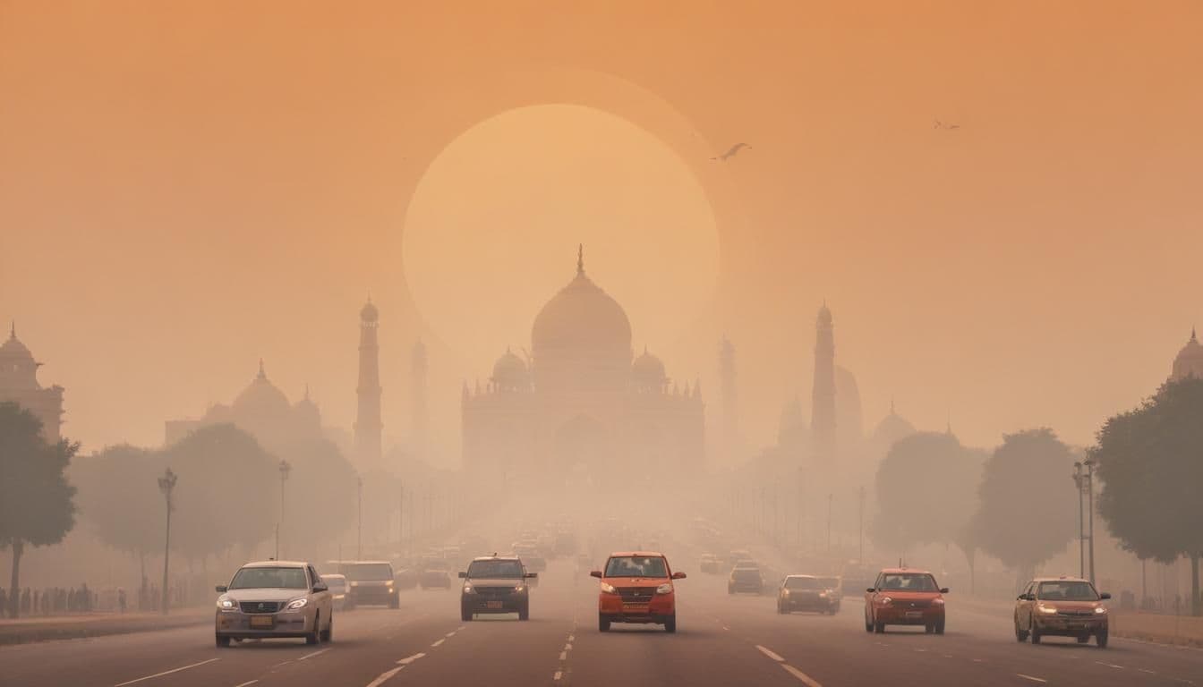 दिल्ली-NCR पर पॉल्यूशन और स्मॉग का डबल अटैक! अक्षरधाम 'ओझल', AQI 490 के पार... रेंग रहीं गाड़ियां