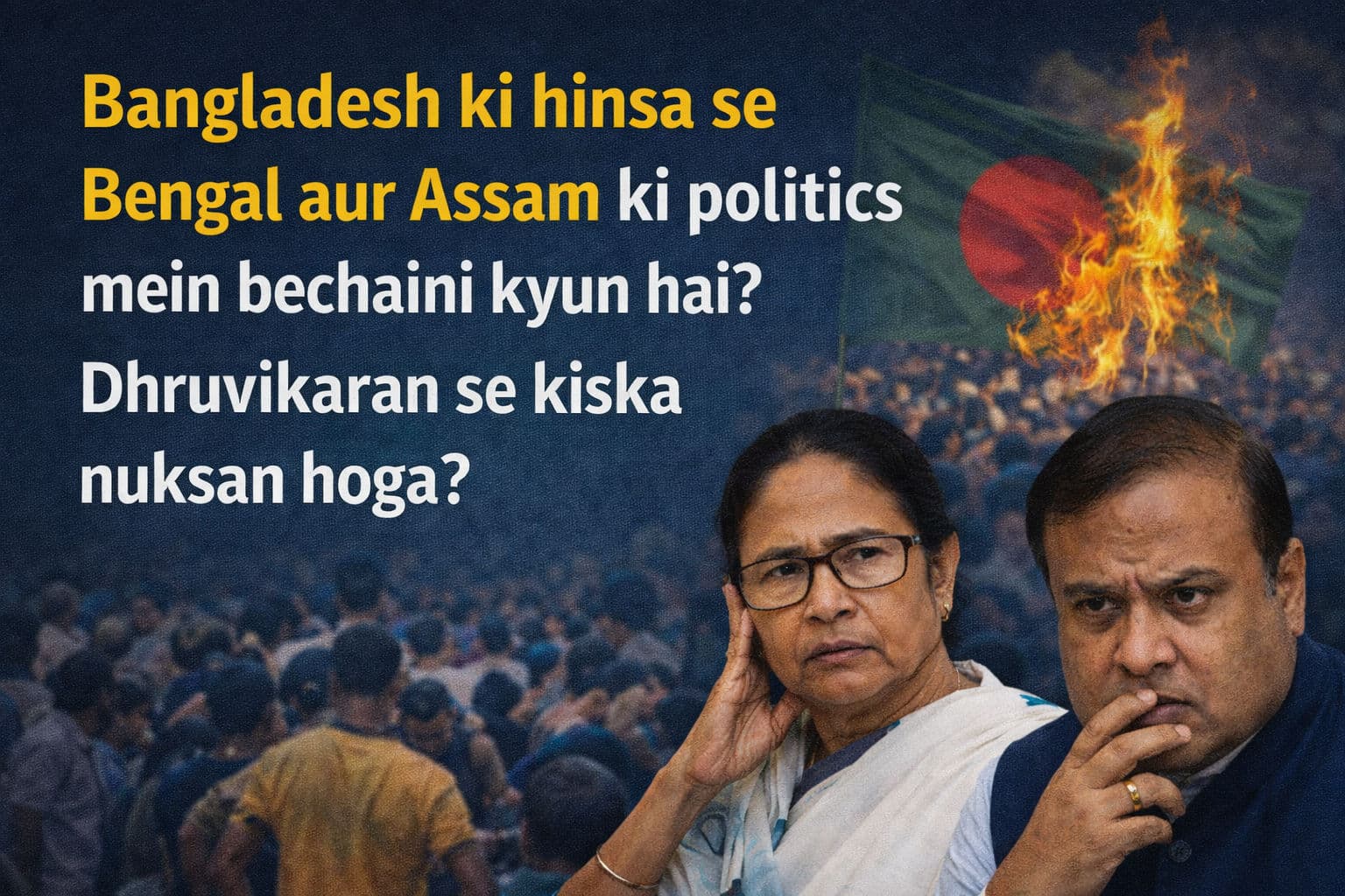 बांग्लादेश की हिंसा से बंगाल और असम की पॉलिटिक्स में बेचैनी क्यों है? ध्रुवीकरण से किसका नुकसान