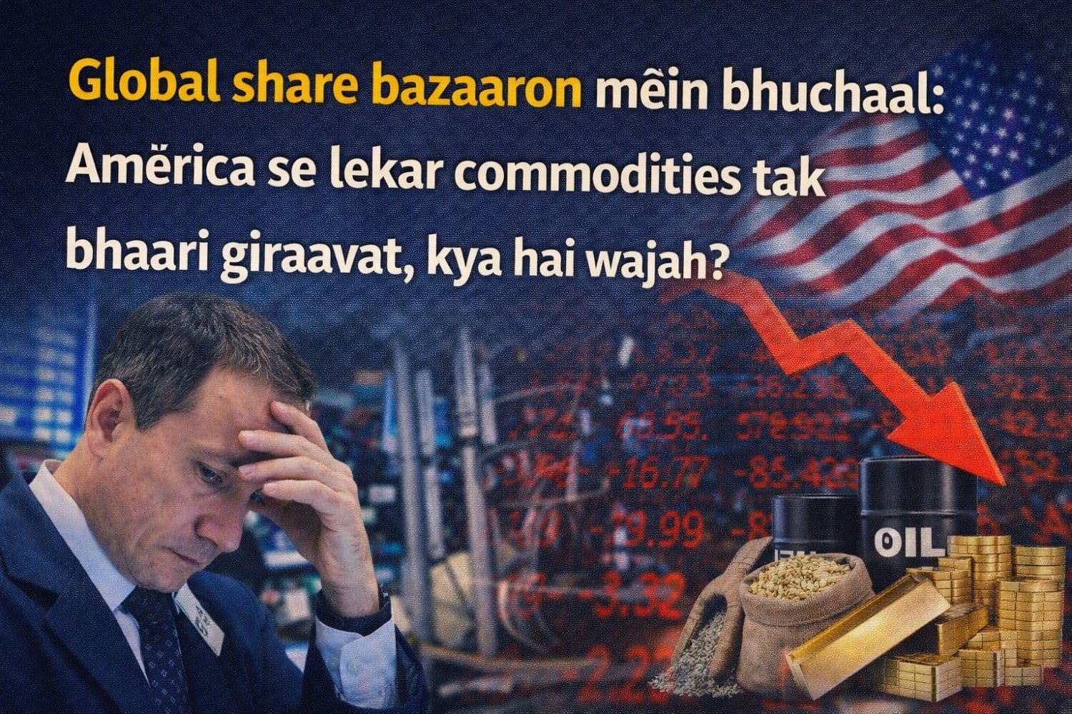 वैश्विक शेयर बाजारों में भूचाल: अमेरिका से लेकर कमोडिटी तक भारी गिरावट, क्या है वजह?