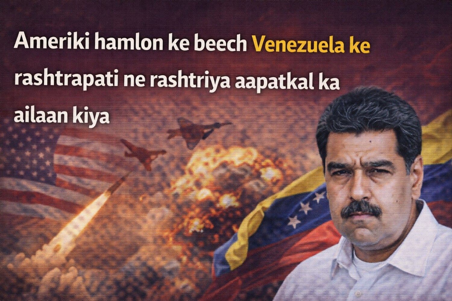 अमेरिकी हमले के बीच वेनेज़ुएला के राष्ट्रपति ने की राष्ट्रीय आपातकाल की घोषणा