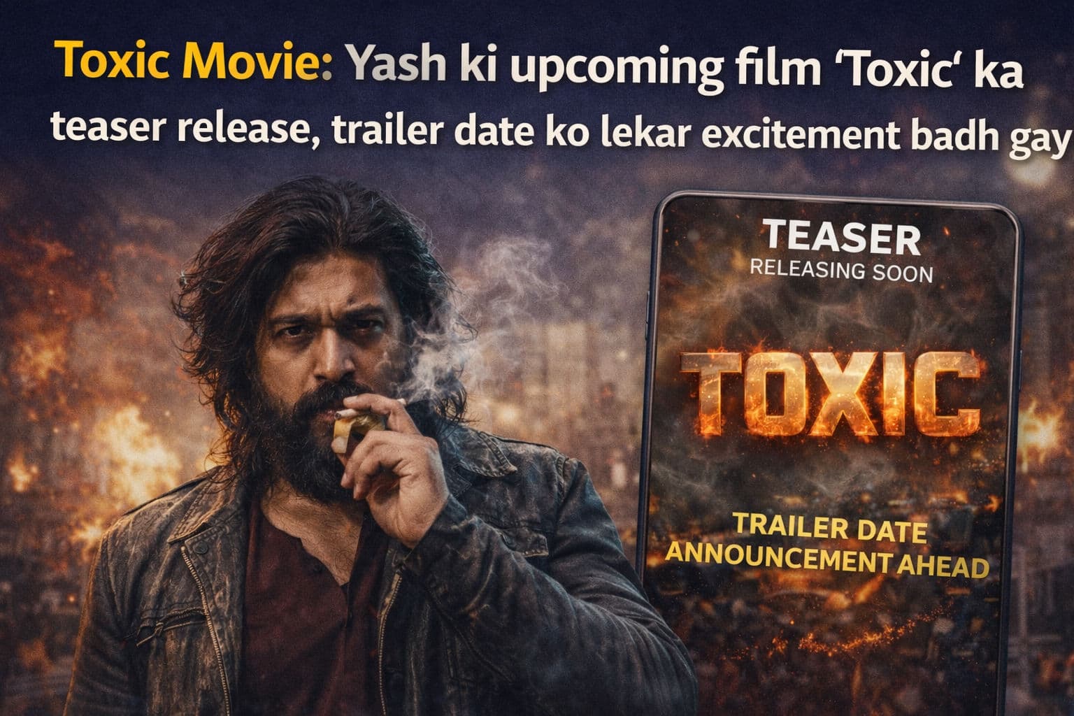 Toxic Movie: यश की अपकमिंग फिल्म ‘टॉक्सिक’ का टीज़र रिलीज, ट्रेलर डेट को लेकर बढ़ी उत्सुकता