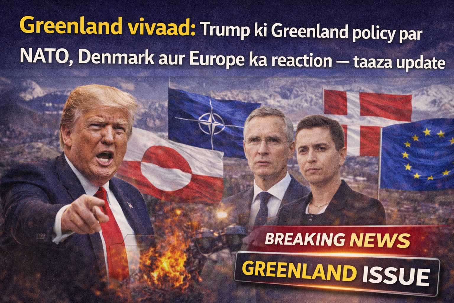 Greenland विवाद: ट्रंप की Greenland नीति पर NATO, डेनमार्क और यूरोप की प्रतिक्रिया — ताज़ा अपडेट