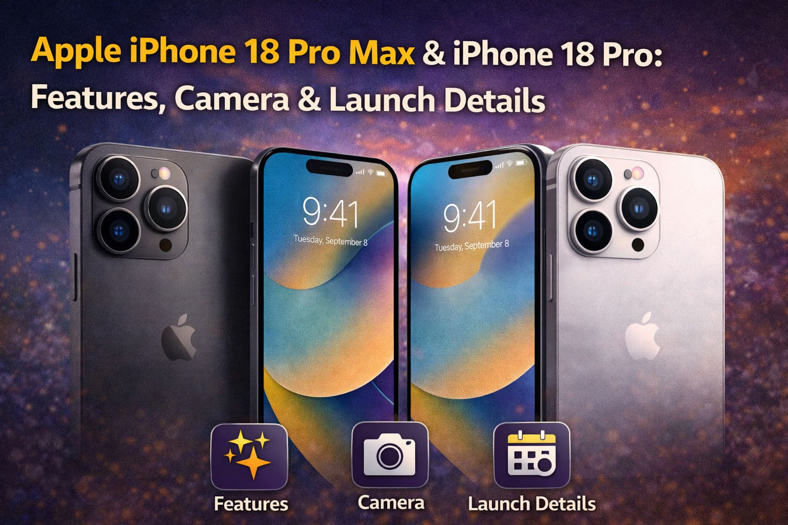 Apple iPhone 18 Pro Max & iPhone 18 Pro: Features, Camera & Launch Details