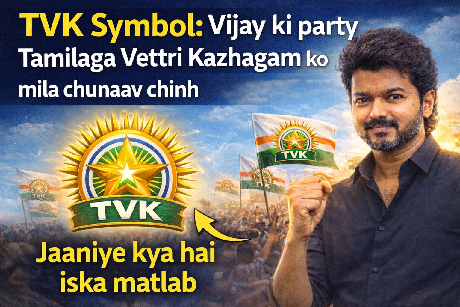TVK Symbol: Vijay की पार्टी Tamilaga Vettri Kazhagam को मिला चुनाव चिन्ह, जानिए क्या है इसका मतलब