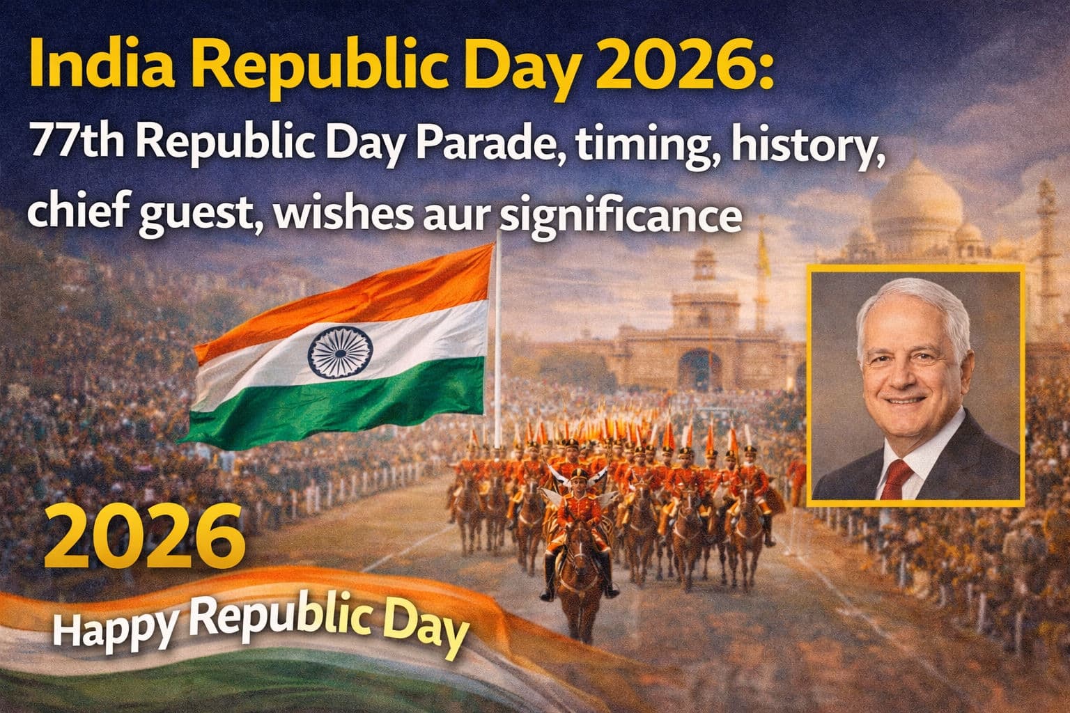 India Republic Day 2026: 77th Republic Day Parade, Timing, History, Chief Guest, Wishes & Significance