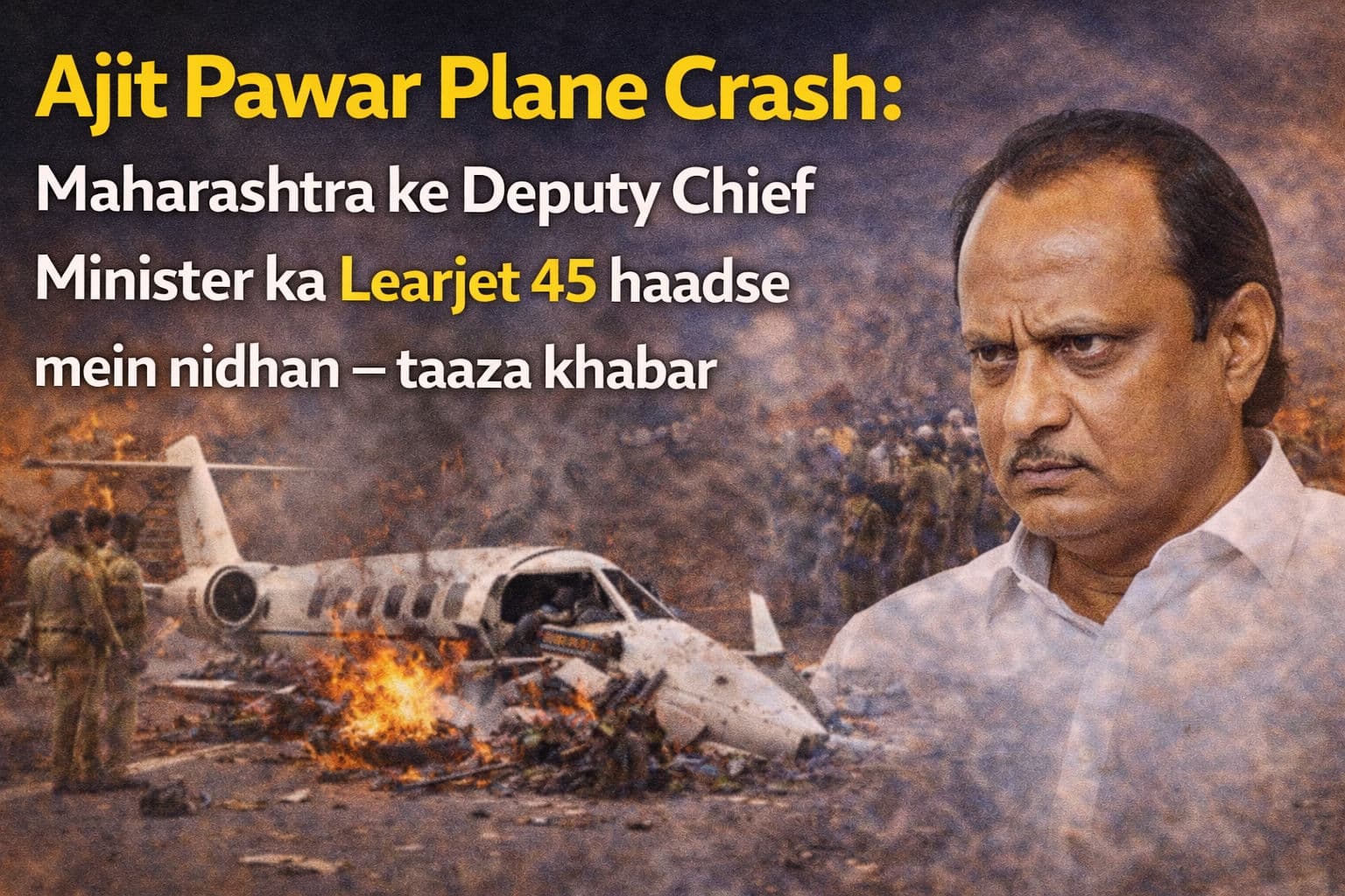 Ajit Pawar Plane Crash: महाराष्ट्र के उप मुख्यमंत्री का Learjet 45 हादसे में निधन – ताज़ा खबर