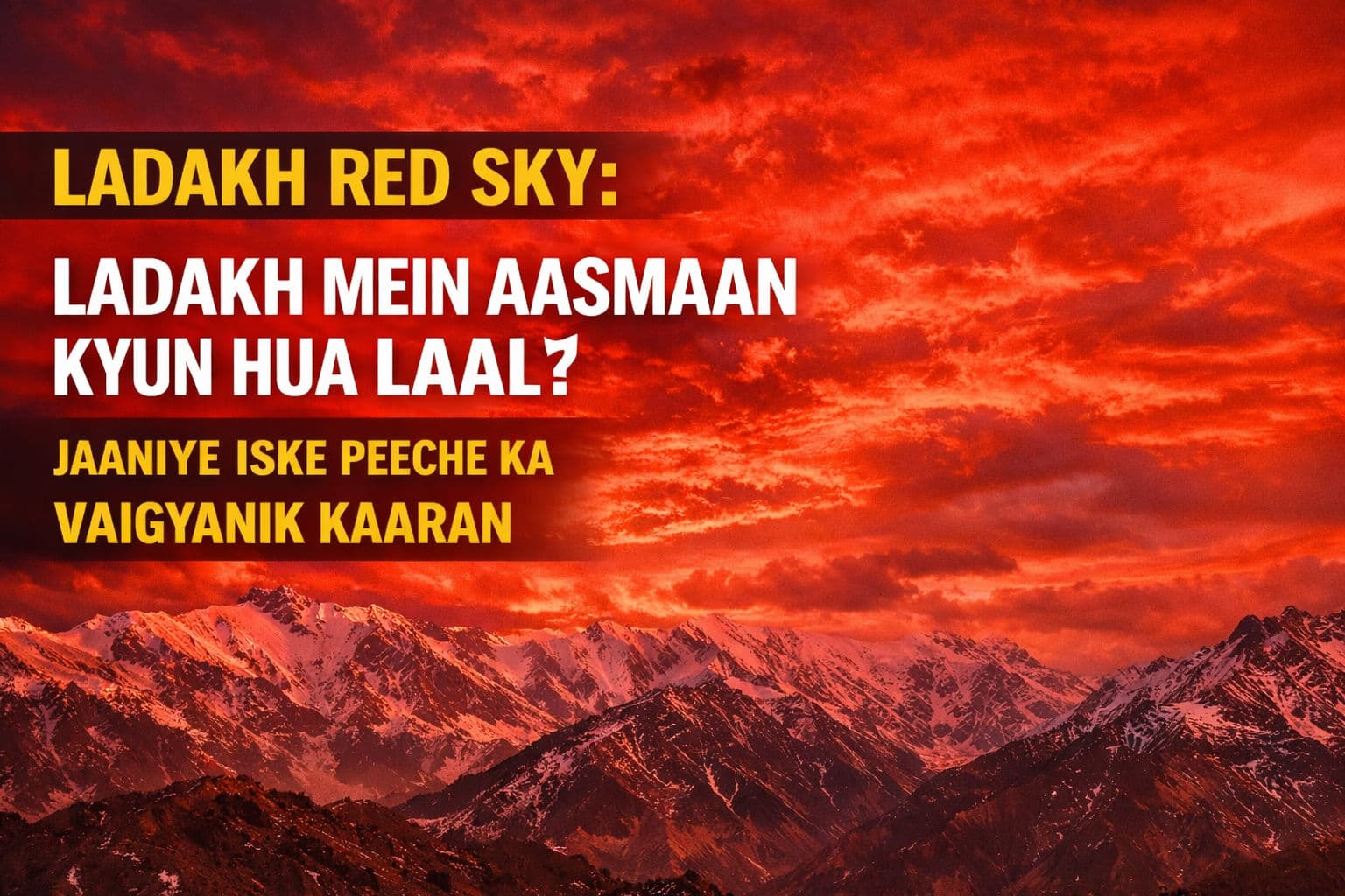 Ladakh Red Sky: लद्दाख में आसमान क्यों हुआ लाल? जानिए इसके पीछे का वैज्ञानिक कारण