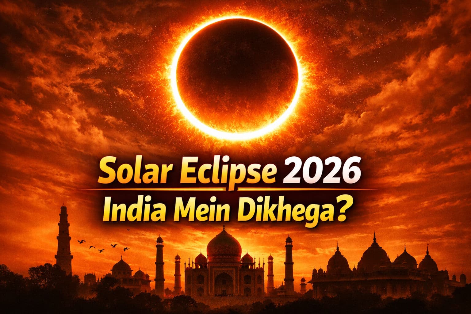 Annular Solar Eclipse 2026: क्या भारत में दिखेगा? जानें तारीख, समय और पूरी जानकारी