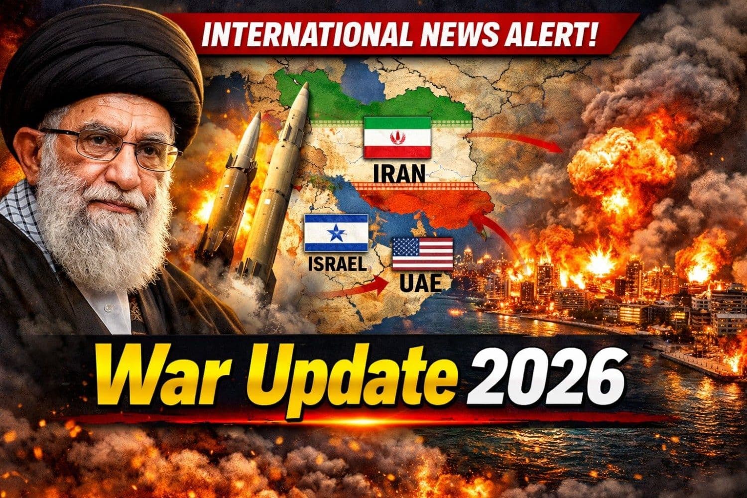 Middle East War 2026: खामेनेई की मौत, Iran-USA-Israel Conflict – latest IRGC Offensive, UAE Attack & World Reaction