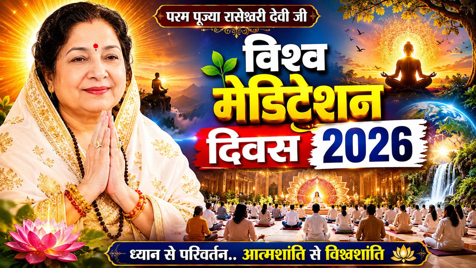 World Meditation Day 2026: Raseshwari Devi Ji ने शुरू किए बड़े Meditation Projects, Odisha में बनेगा 1500-सीट Meditation Hall