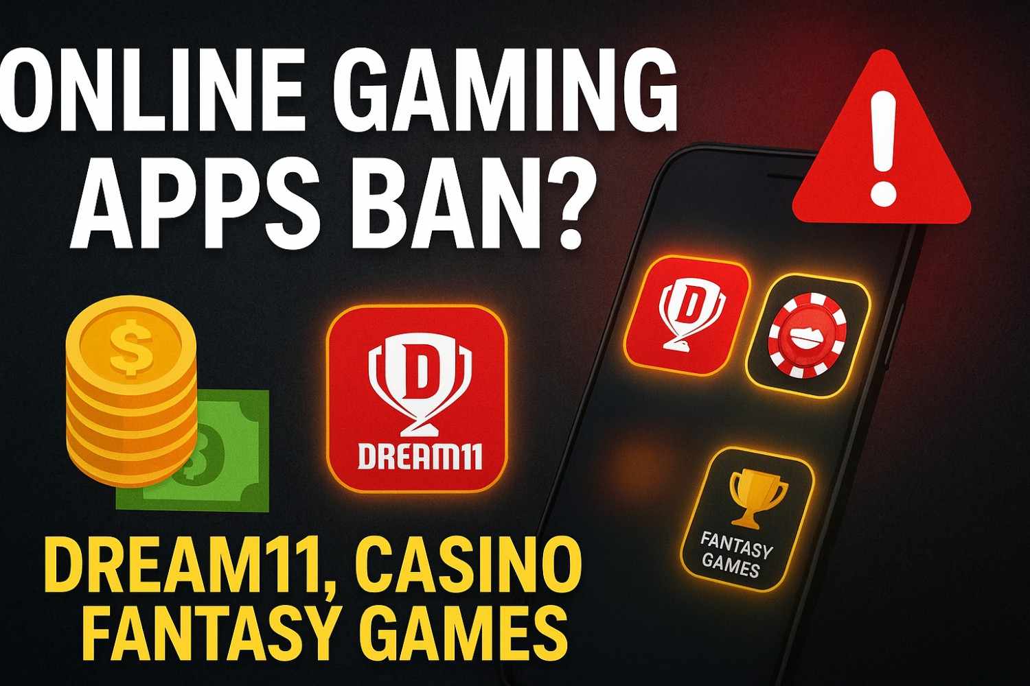 Online Gaming & Betting Apps Ban: Dream 11, Online Casino, Fantasy Game – Is It Over??